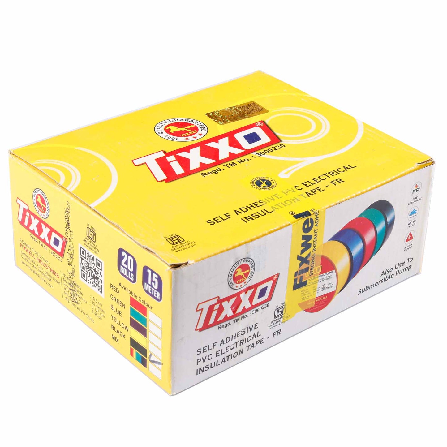 Tixxo Tape - Self Adhesive PVC Electrical Insulation Tape